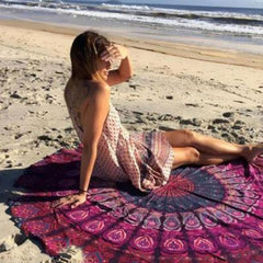 Round Chiffon Aztec Print Beach Throw / Tapestry - SHIPS FREE!